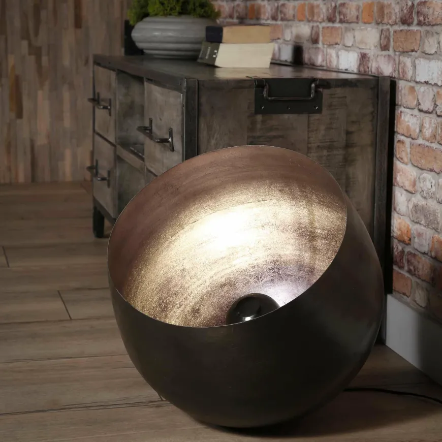 WoonStijl Tafellamp Ø50 basket XL Zwart nikkel