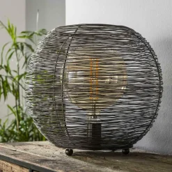 WoonStijl Tafellamp Ø40 web XL Zwart Nikkel