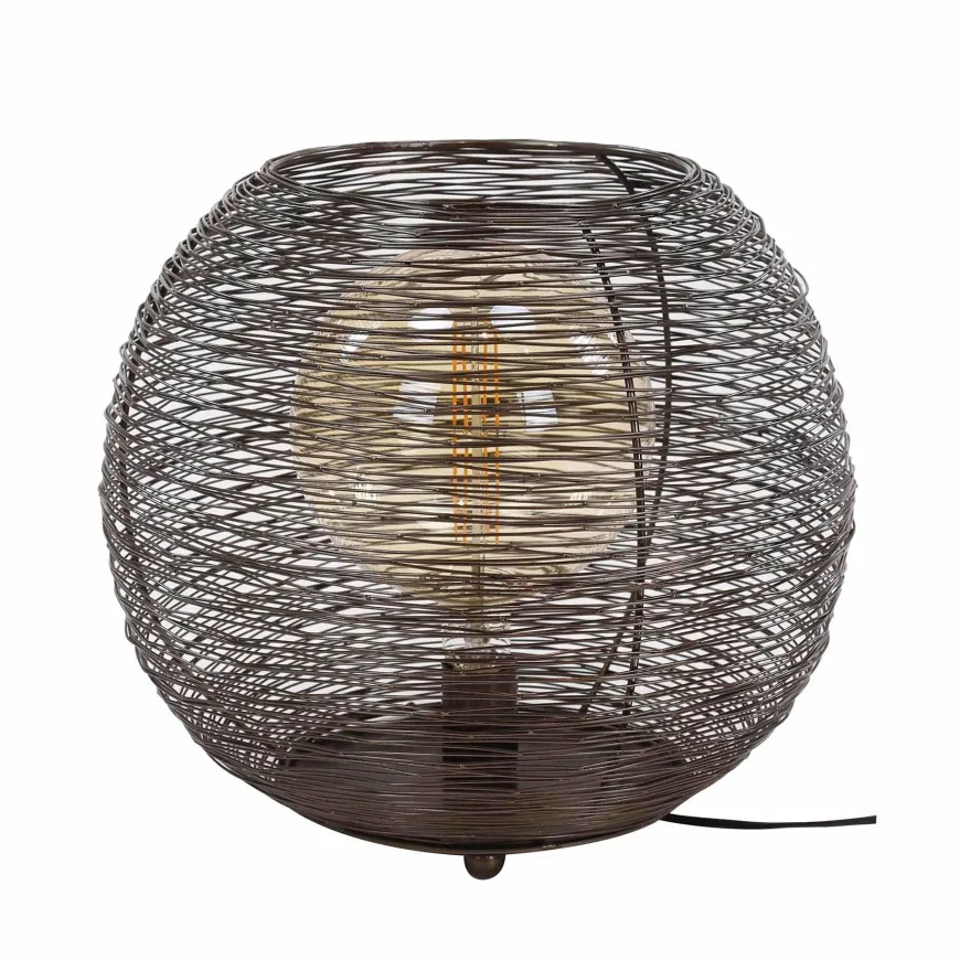 WoonStijl Tafellamp Ø40 web XL Zwart Nikkel