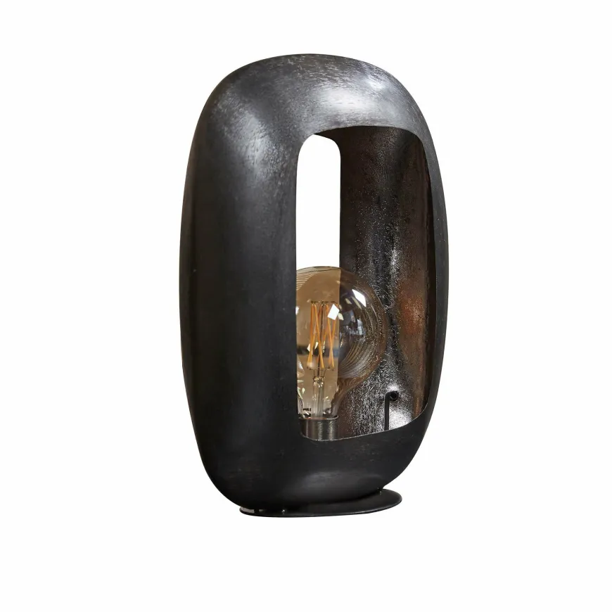 WoonStijl Tafellamp Arch L Zwart nikkel