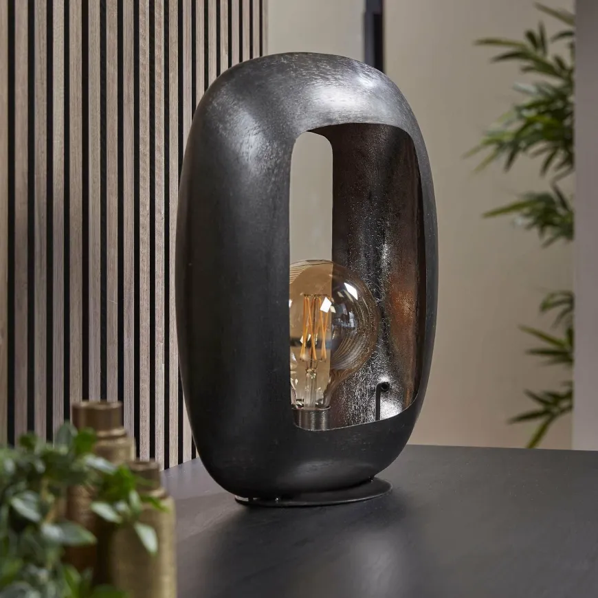 WoonStijl Tafellamp Arch XL Zwart nikkel