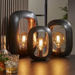 WoonStijl Tafellamp Arch XL Zwart nikkel