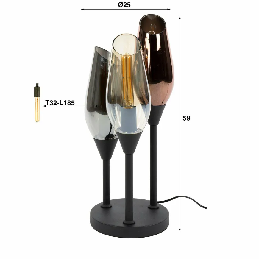 WoonStijl Tafellamp Cocoon 3-lichts