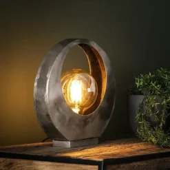 WoonStijl Tafellamp full moon / oud zilver