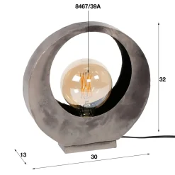 WoonStijl Tafellamp full moon / oud zilver