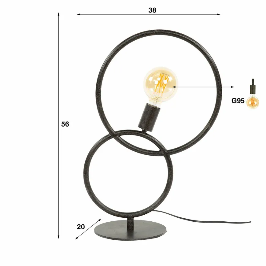 WoonStijl Tafellamp 1L Loop