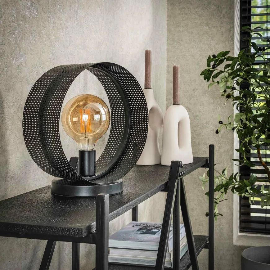 WoonStijl Tafellamp 1L ring geperforeerd