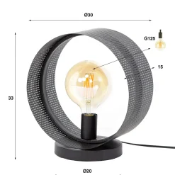 WoonStijl Tafellamp 1L ring geperforeerd