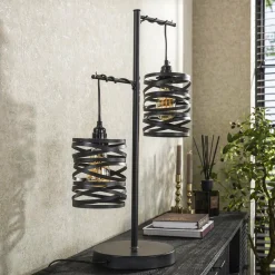 WoonStijl Tafellamp 2L spindle / Slate grey