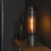 WoonStijl Tafellamp smoke glas-geperforeerd staal