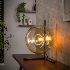 WoonStijl Tafellamp Soll Amber glas