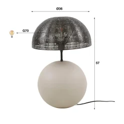 WoonStijl Tafellamp Sphere natural L