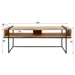 WoonStijl TV-meubel Acacia open vak edge