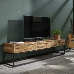 WoonStijl TV-meubel Mill acacia 180 cm - 3 lades