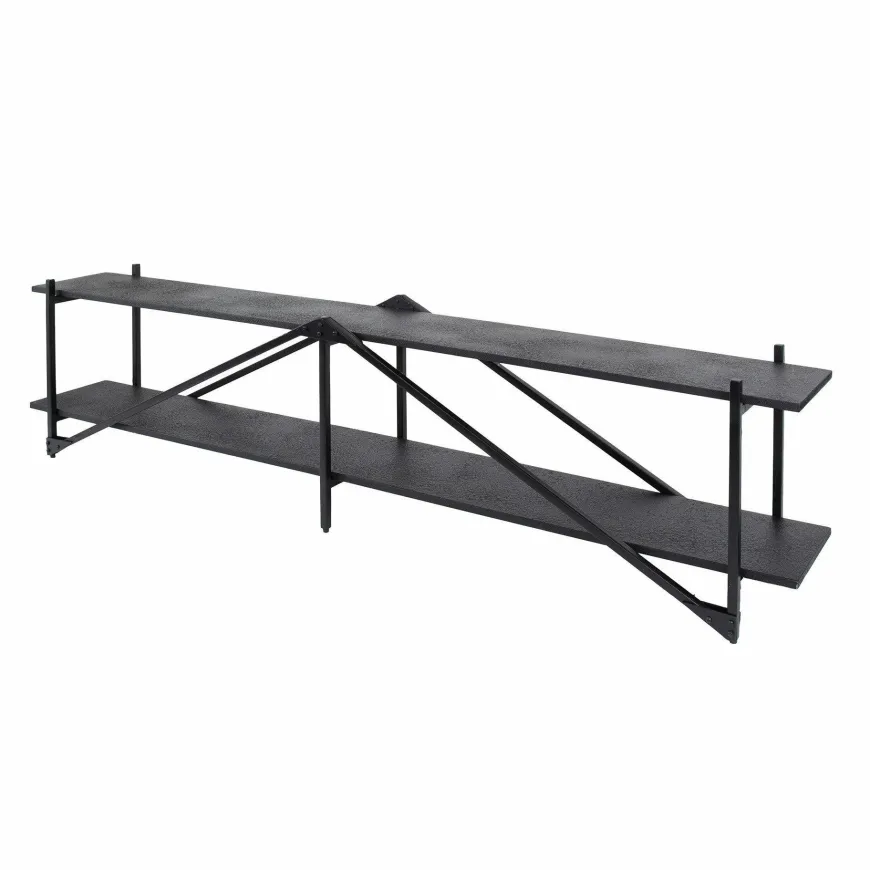 WoonStijl TV-meubel 'Piega' 220 cm teak grijs