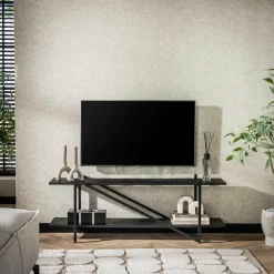 WoonStijl TV-meubel 'Piega' 140 cm teak grijs