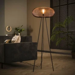 WoonStijl Vloerlamp copper twist groot
