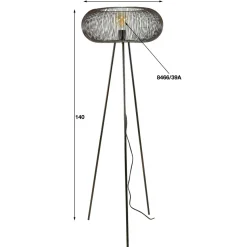 WoonStijl Vloerlamp copper twist groot