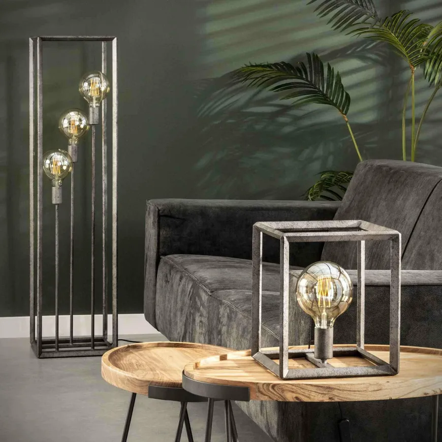 WoonStijl Vloerlamp 3L 45 graden buis