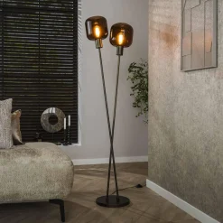 WoonStijl Vloerlamp 2L Bronza