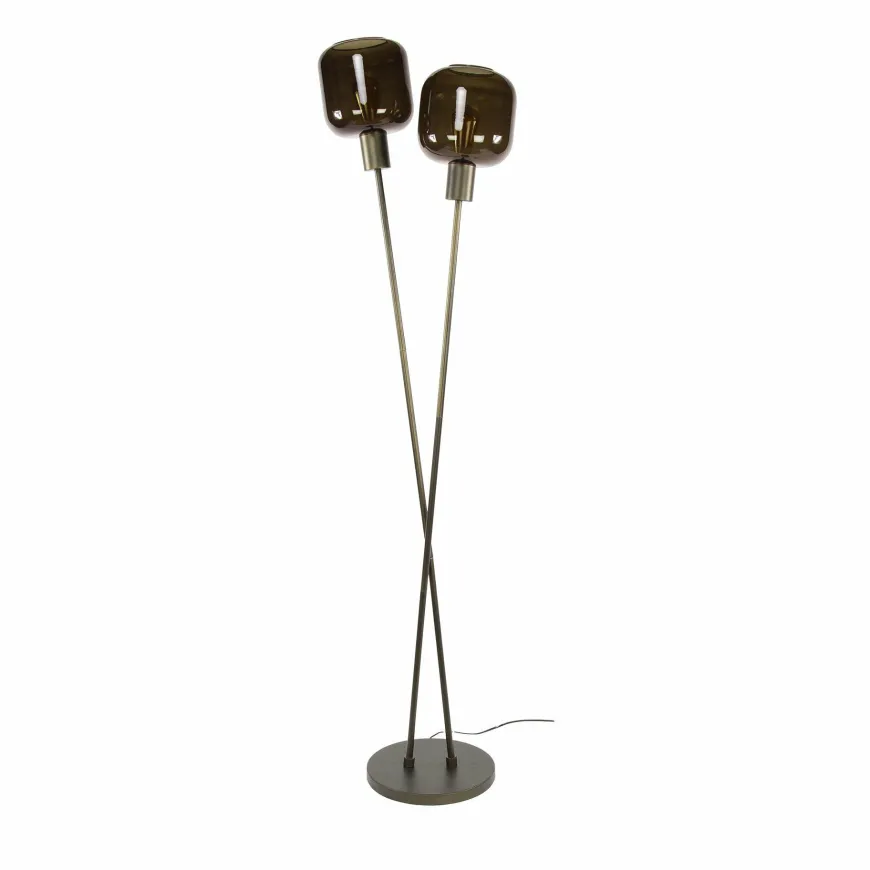 WoonStijl Vloerlamp 2L Bronza