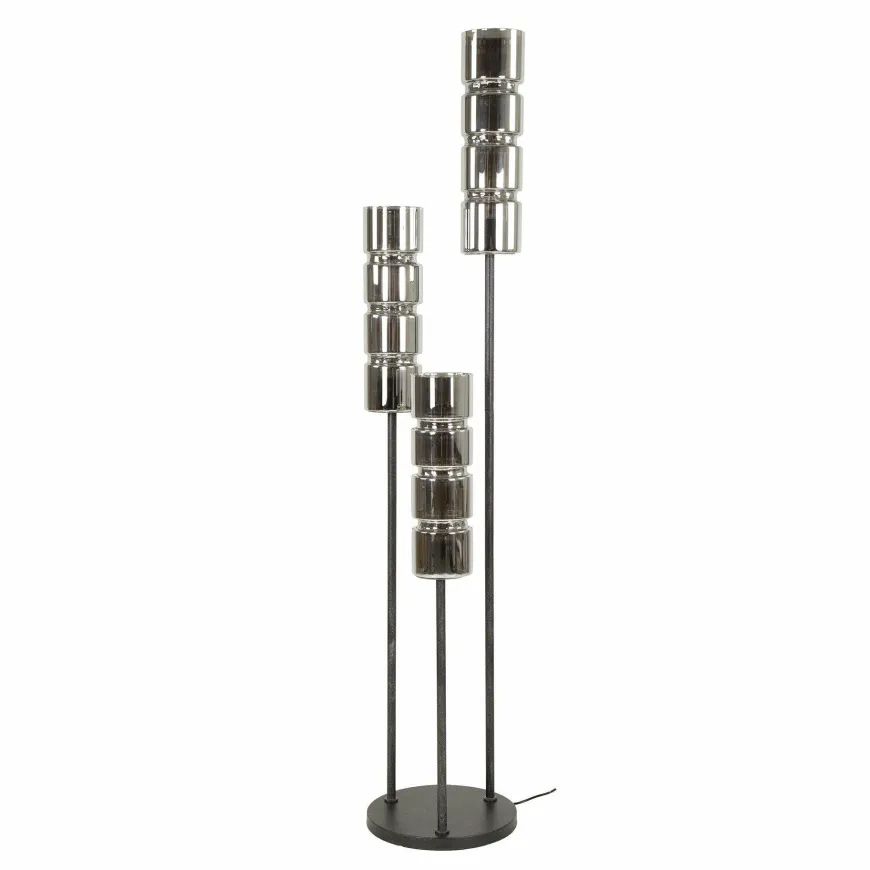 WoonStijl Vloerlamp 3L getrapt cylinder glas