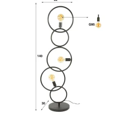 WoonStijl Vloerlamp 3L Loop
