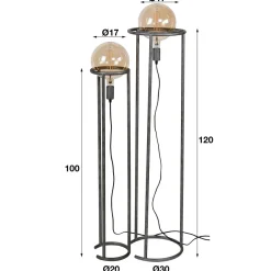 WoonStijl Vloerlamp 2L match set van 2