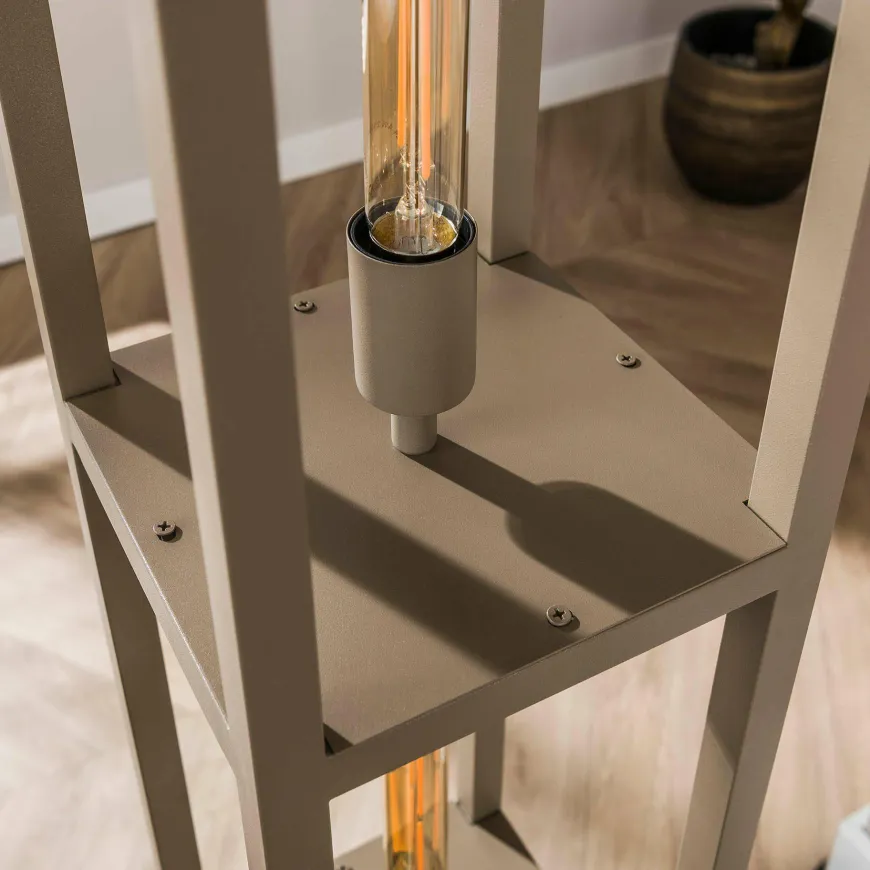WoonStijl Vloerlamp 4L Quadra Beige