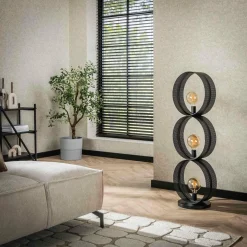 WoonStijl Vloerlamp 3L ring geperforeerd