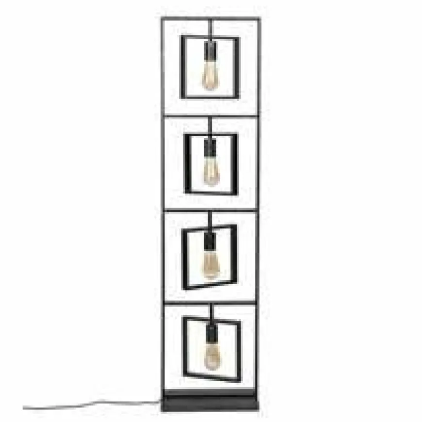 WoonStijl Vloerlamp 4L Turn square / Charcoal