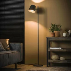 WoonStijl Vloerlamp 1L verstelbare metalen kap / Charcoal