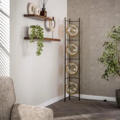 WoonStijl Vloerlamp Soll 4-lichts Amber glas