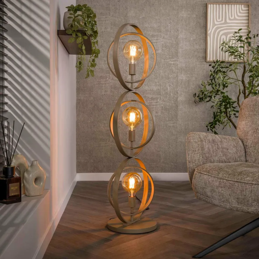 WoonStijl Vloerlamp Turn Around Beige
