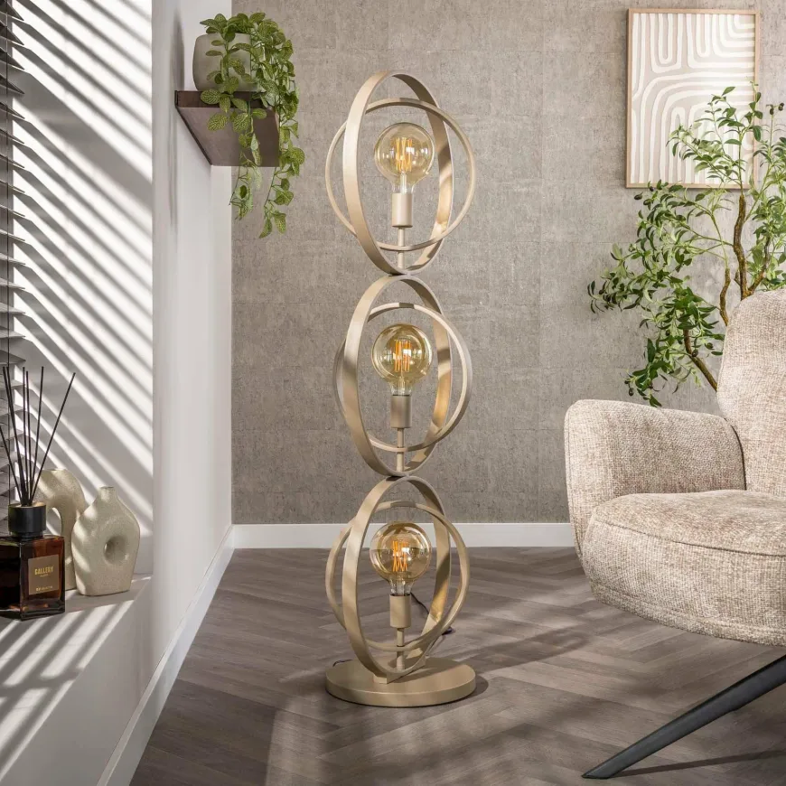 WoonStijl Vloerlamp Turn Around Beige