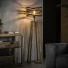 WoonStijl Vloerlamp twist houten kruisframe / Slate grey