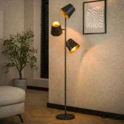 WoonStijl Vloerlamp 3x Kinetic / Charcoal
