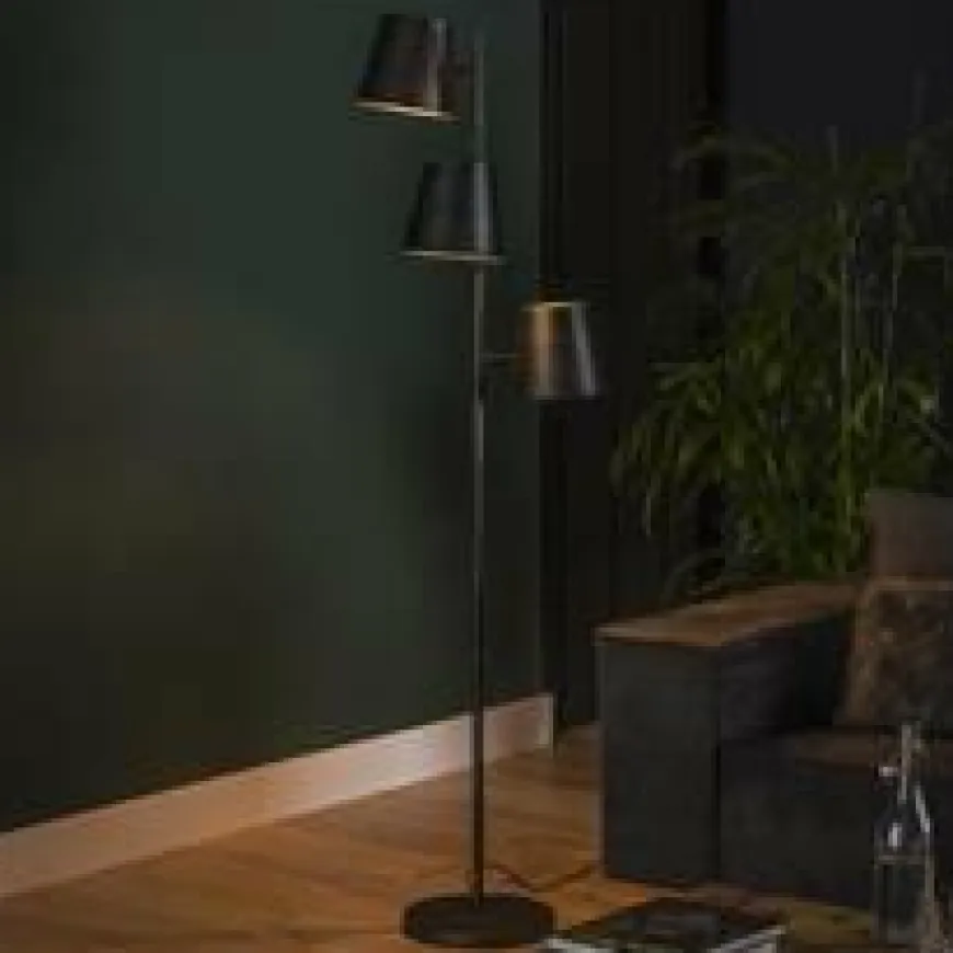 WoonStijl Vloerlamp 3x Kinetic / Charcoal