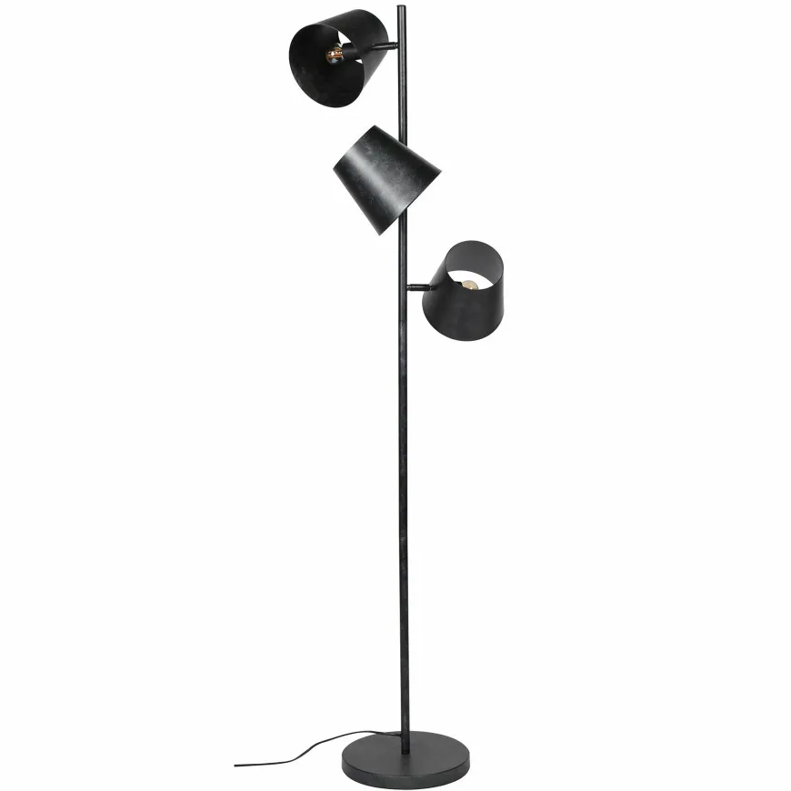 WoonStijl Vloerlamp 3x Kinetic / Charcoal