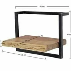 WoonStijl Wandplank Live Edge 40 cm