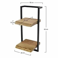WoonStijl Wandplank Live Edge 30 cm breed, 65 cm hoog