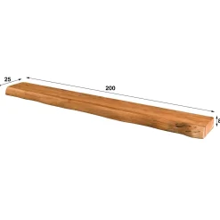 WoonStijl Wandplank Tree massief acacia 200 cm