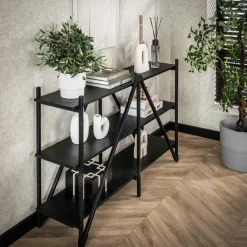 WoonStijl Wandrek 130cm 3 laags Piega Grijs