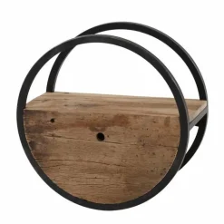 WoonStijl Wandschap circular Ø50 met lade / Robuust hardhout