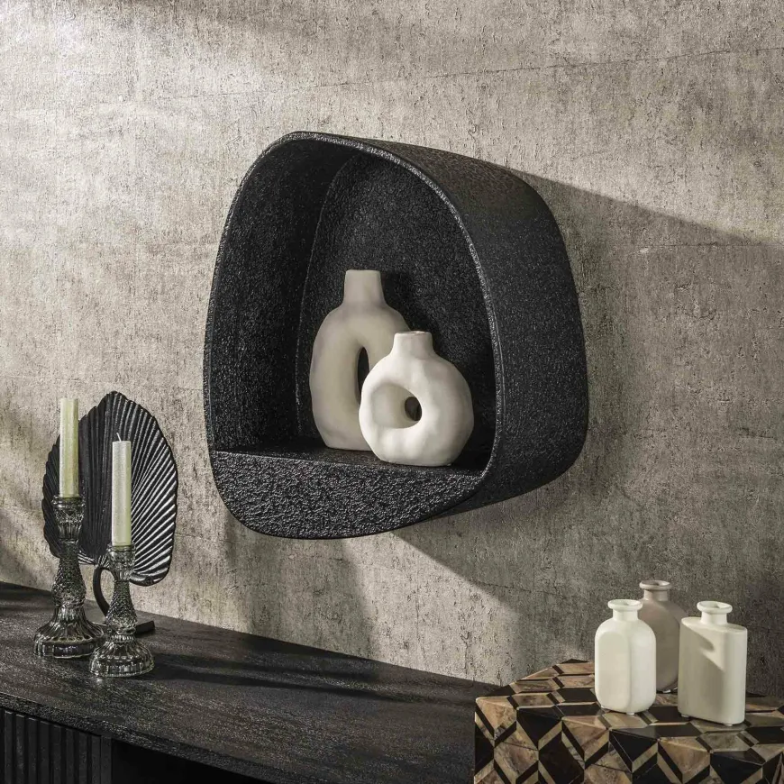 WoonStijl Wandschap metallic breed