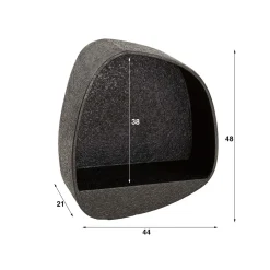 WoonStijl Wandschap metallic breed