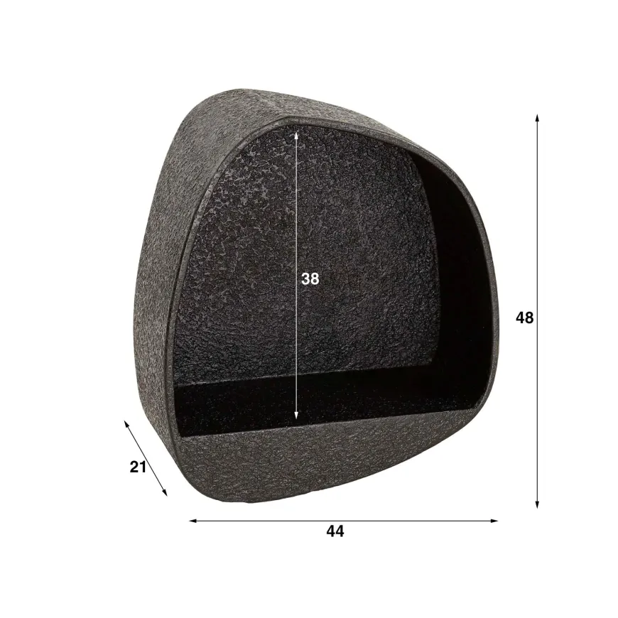 WoonStijl Wandschap metallic breed