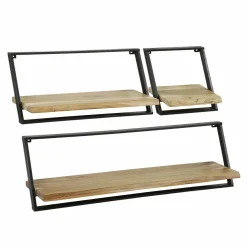 WoonStijl Wandschap set van 3 Lean acacia