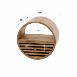WoonStijl Wandschap tweak Ø40 met lade