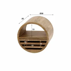 WoonStijl Wandschap tweak Ø30 met lade